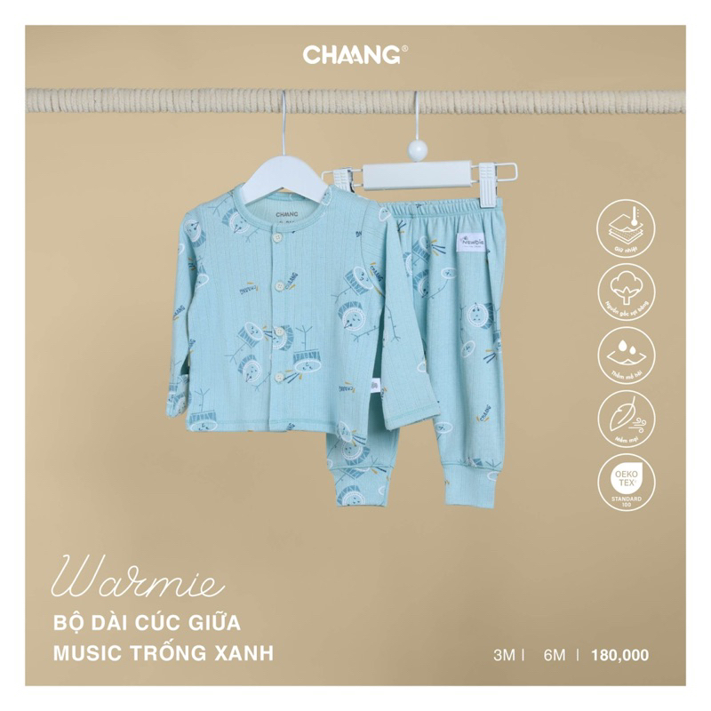 Chaang bộ dài tay cho bé sơ sinh Chaang Music AW23