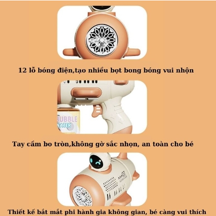 ĐỒ CHƠI NGOÀI TRỜI- SÚNG BẮN BONG BÓNG HÌNH VŨ TRỤ