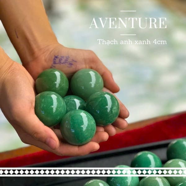 Bi Lăn Tay Đá phong thủy Thạch Anh Xanh - 1 viên
