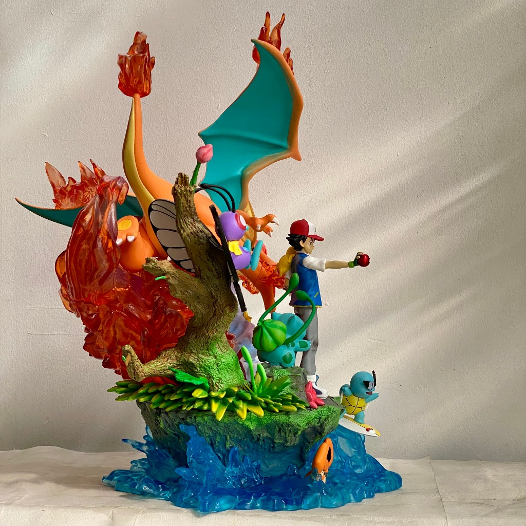 Mô hình pokemon của Satoshi  cao 41CM - mô hình Pokemon siêu to có LED - Ash pokemon mô hình tượng