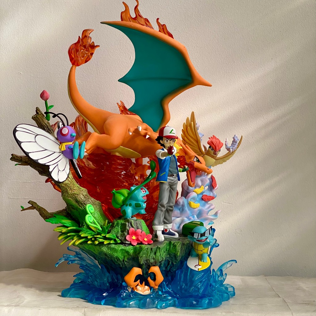 Mô hình pokemon của Satoshi  cao 41CM - mô hình Pokemon siêu to có LED - Ash pokemon mô hình tượng