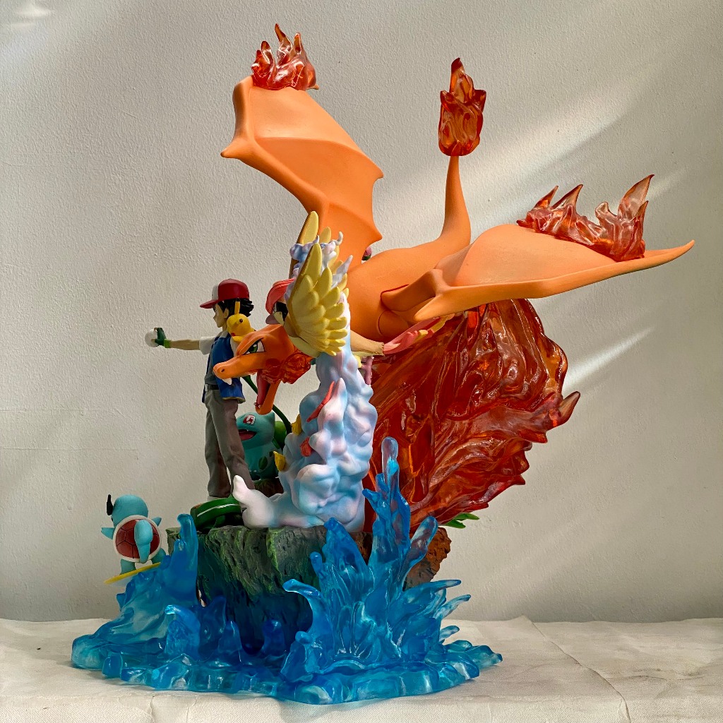 Mô hình pokemon của Satoshi  cao 41CM - mô hình Pokemon siêu to có LED - Ash pokemon mô hình tượng