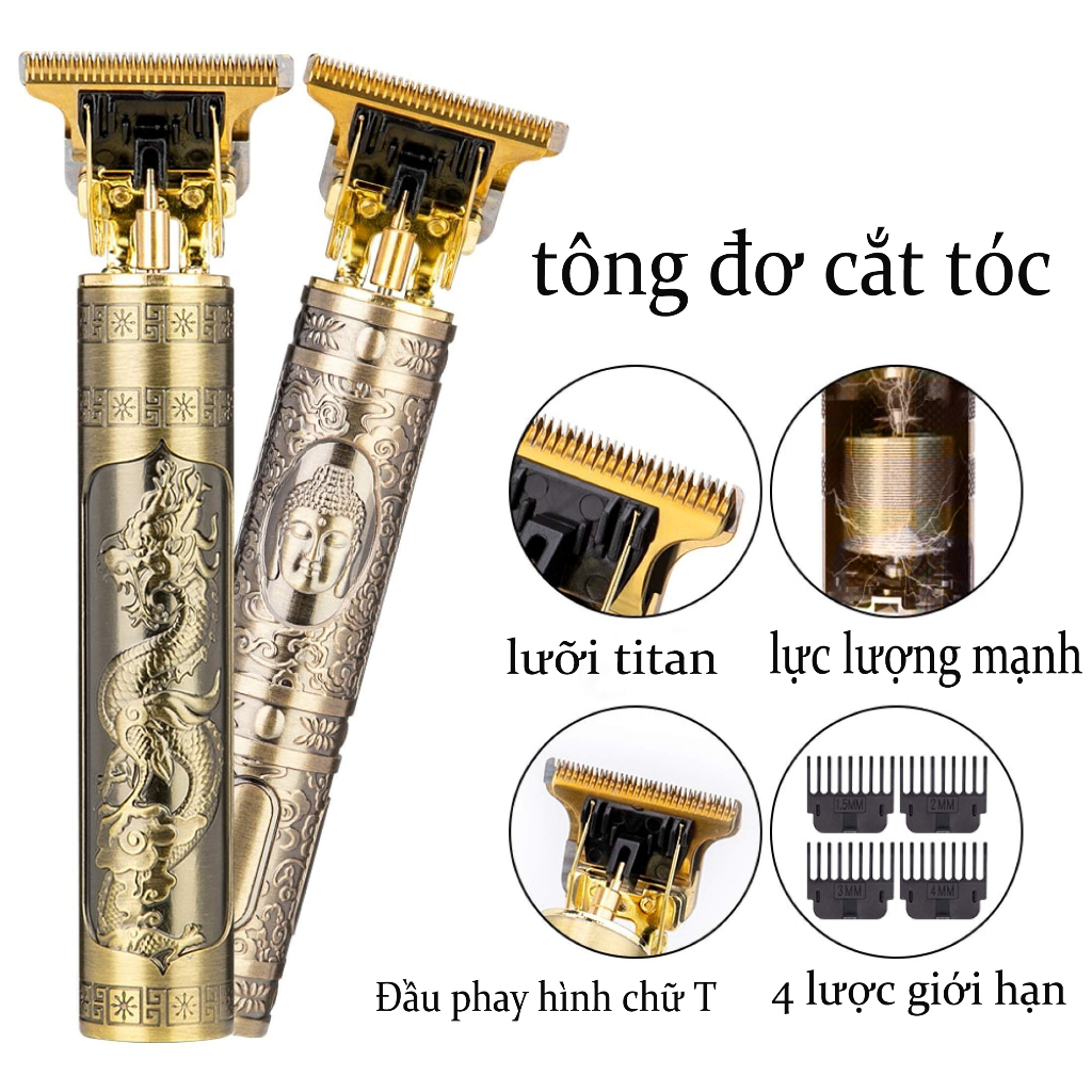 TÔNG ĐƠ CẮT TÓC / CẠO RÂU ĐIỆN TỬT9 USB KHÔNG DÂY , SẠC LẠI DÙNG CHO NAM VÀ NỮ