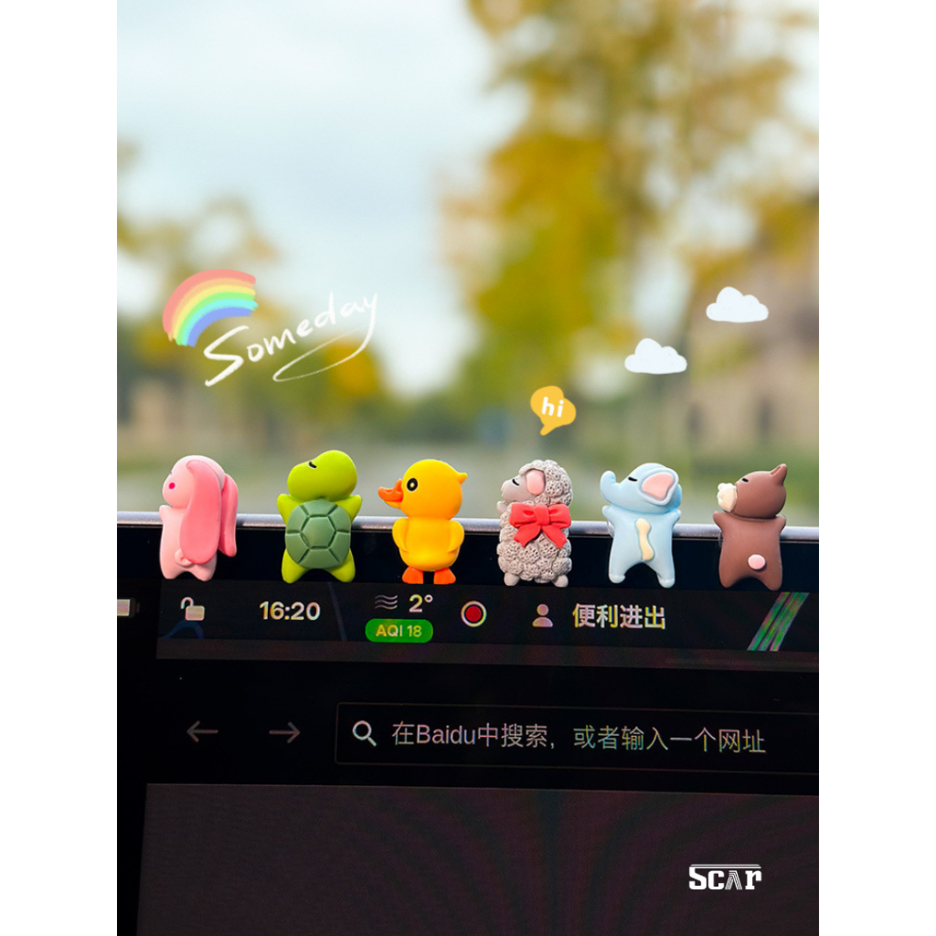 Mô hình icon hoạt hình mini 6 mẫu trang trí taplo xe ô tô, xe máy, xe đạp, bàn làm việc