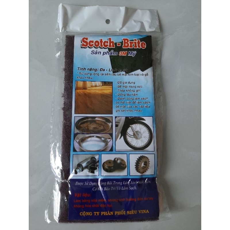 ☎️ Miếng chùi xoong nồi inox đa năng siêu sạch 3M Scotch Brite