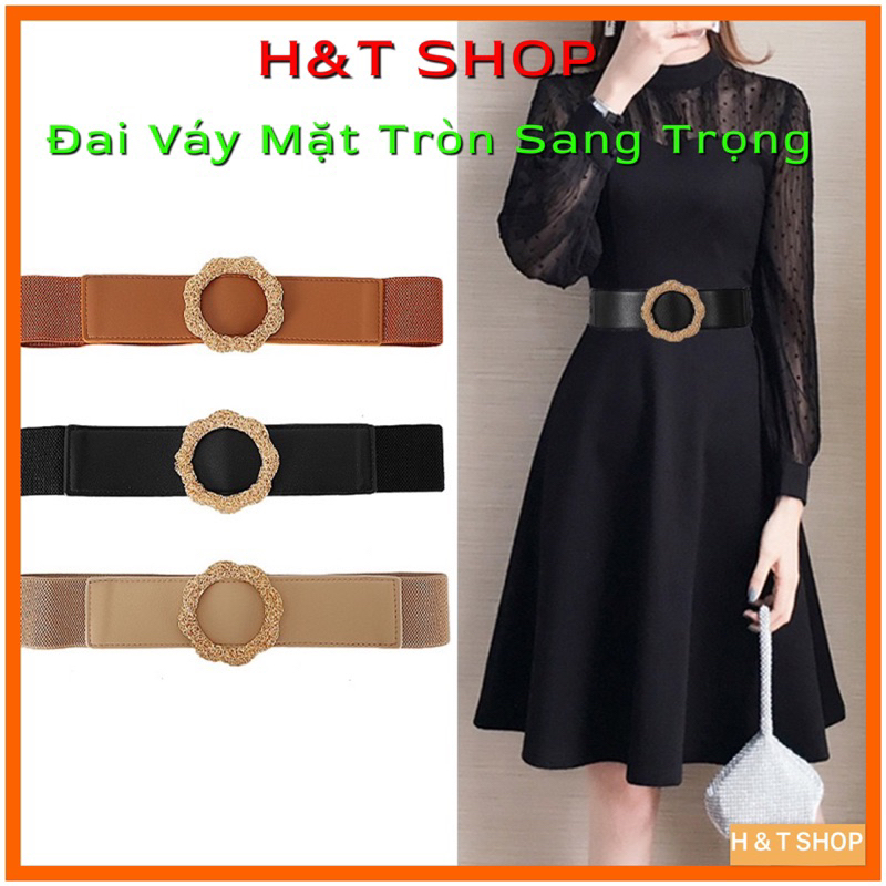 Đai váy mặt O tròn thiết kế sang trọng phối váy đầm cho nữ - H&T SHOP