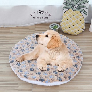 Thảm nằm cho thú cưng có hình tròn mềm mại phù hợp với thời tiết 4 mùa