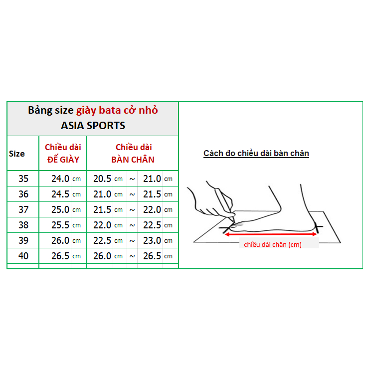 ASIA SPORTS | Giày bata vải xanh cột dây thể thao | cho học sinh cấp 2, 3, người lớn, lao động