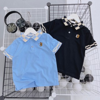 Áo polo bé trai 100% cotton size 15-32kg hàng xuất may kỹ siêu xinh