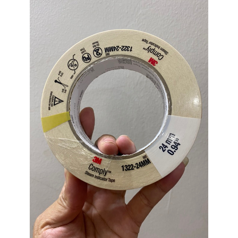 Băng chỉ thị nhiệt 3M dùng cho máy hấp ướt 24mm x 55m
