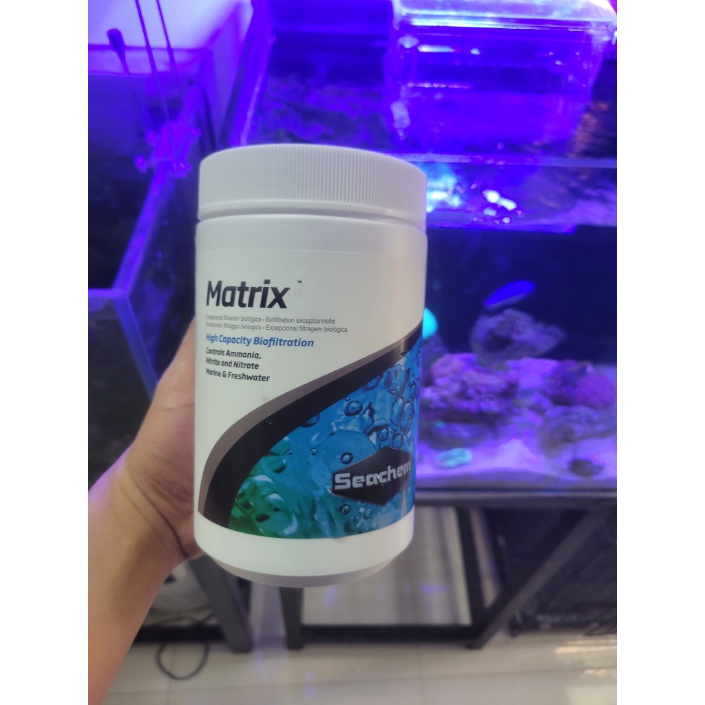 Seachem Matrix Carbon - Khử Màu, Mùi, Độc Tố, Làm Trong Nước Bể Cá ( Hộp 1 Lít - nguyên Tem)