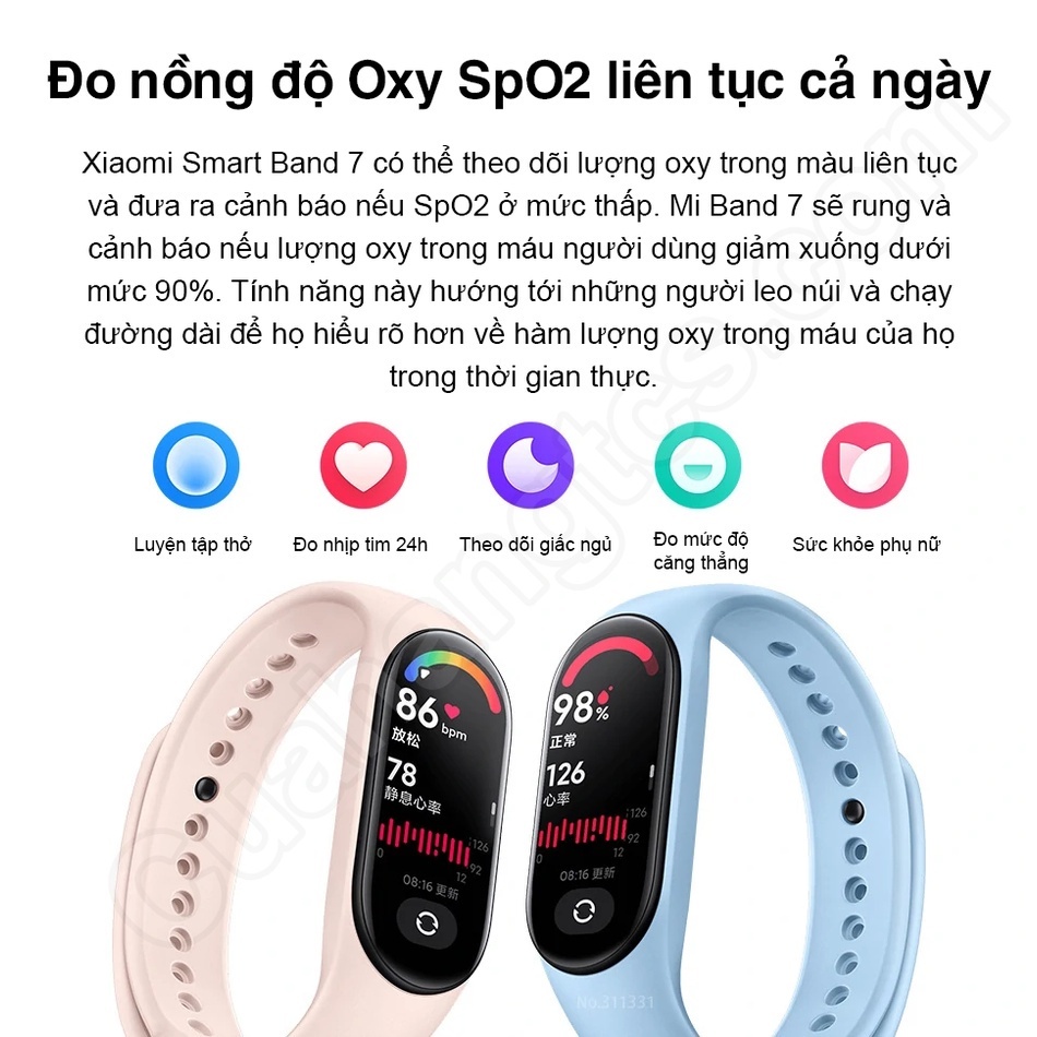 Vòng đeo tay thông minh Xiaomi Mi Band 8 M2239B1 Đen, Màn hình Amoled 1.62 inch