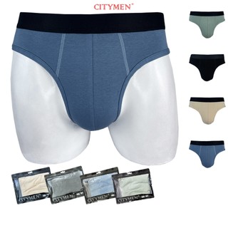 Quần Sịp Nam Vải Cotton Co Giãn 4 Chiều Lưng Đen CITYMEN, Quần Lót Nam Tam Giác, Đồ Lót A701