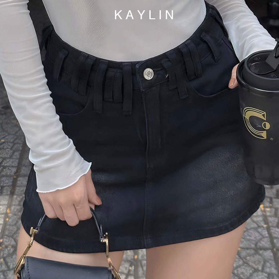 Chân váy Jean KAYLIN Basic ngắn phong cách N2127