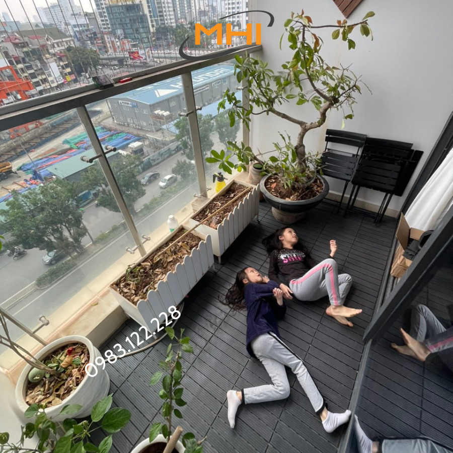 Combo 33 tấm vỉ lót sàn ban công chống trơn trượt Phòng Tắm / bể bơi, Trang trí Sân Vườn.