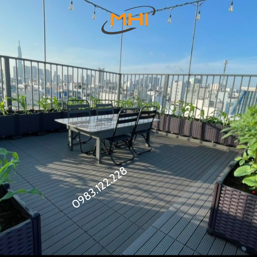 Combo 33 tấm vỉ lót sàn ban công chống trơn trượt Phòng Tắm / bể bơi, Trang trí Sân Vườn.