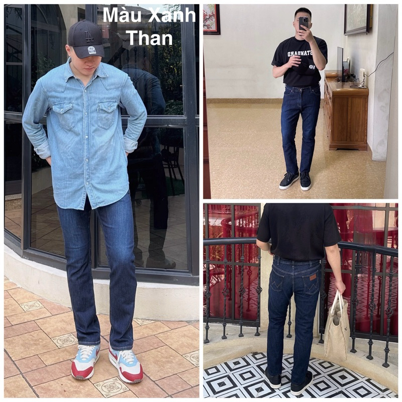 Quần Jeans Nam dáng Straight 5 màu ống đứng thoải mái Hàn Quốc , co giãn tốt, không bai xù, bên màu