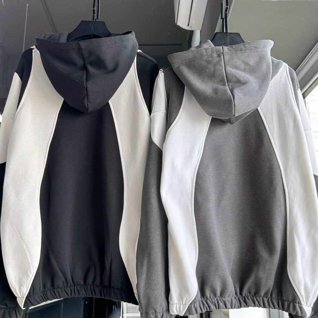 Áo khoác zip nữ-Áo hoodie zip local brand Panacea.Studio vải nỉ tàu dày dặn không xù lông