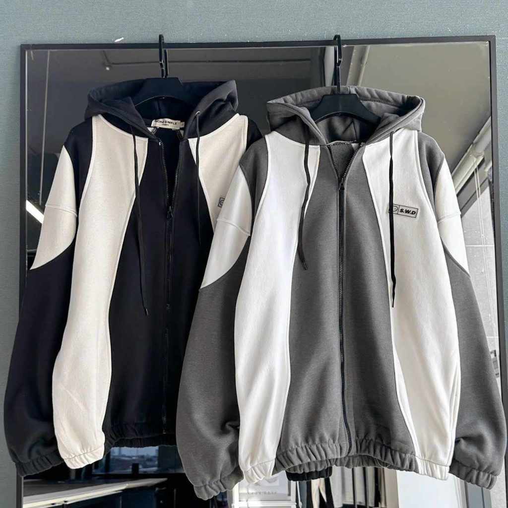 Áo khoác zip nữ-Áo hoodie zip local brand Panacea.Studio vải nỉ tàu dày dặn không xù lông