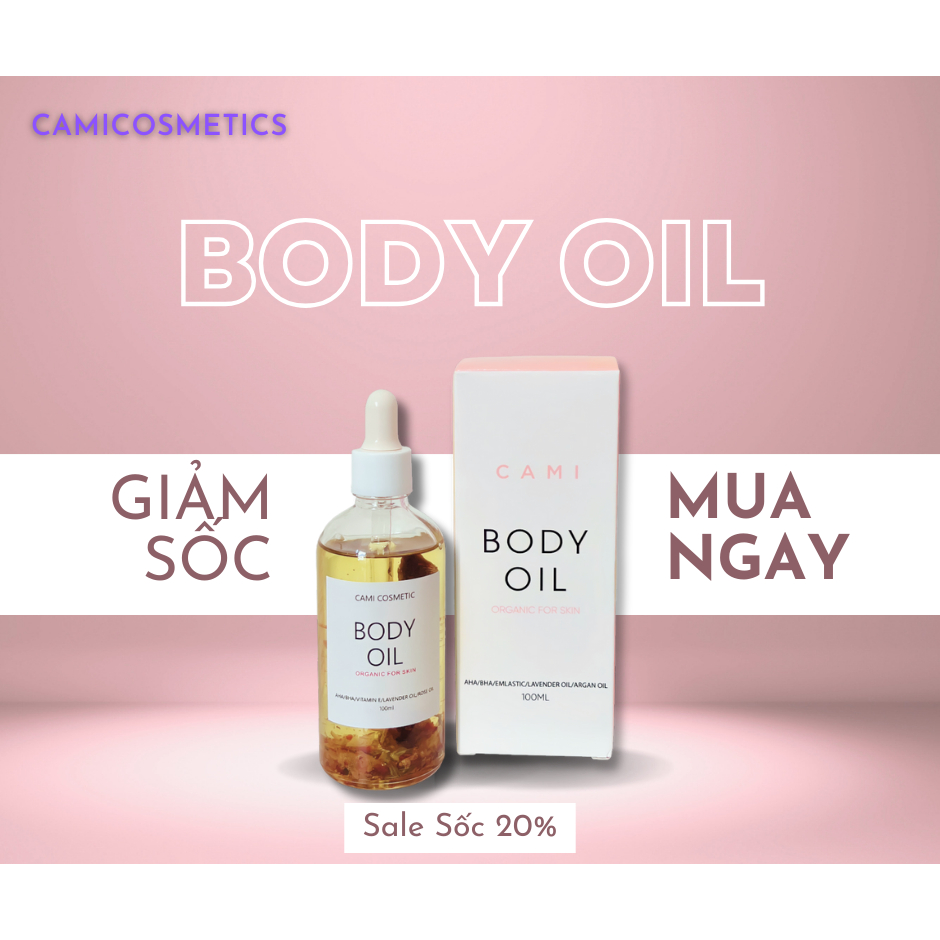 Body Oil Dầu dưỡng trắng da CAMICOSMETIC 100ml