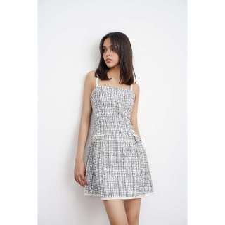 Váy liền Onetone tweed 2 dây Bobby
