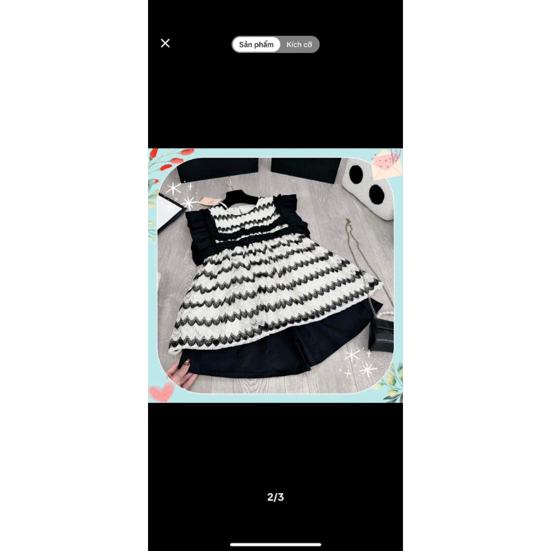 Set áo xinh sọc đen kèm quần đùi