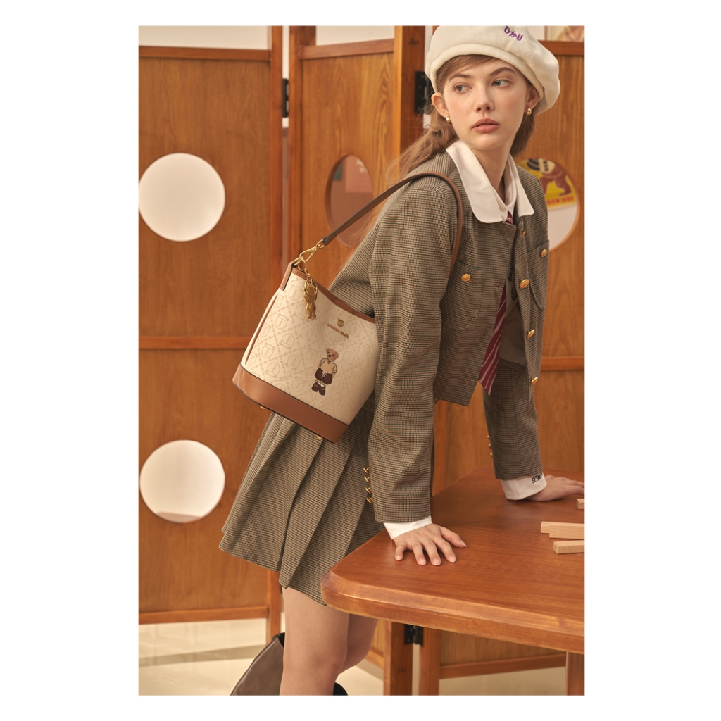 Túi xách nữ TN3471 đeo chéo thời trang công sở đi học đi chơi TTWN BEAR da PVC cao cấp