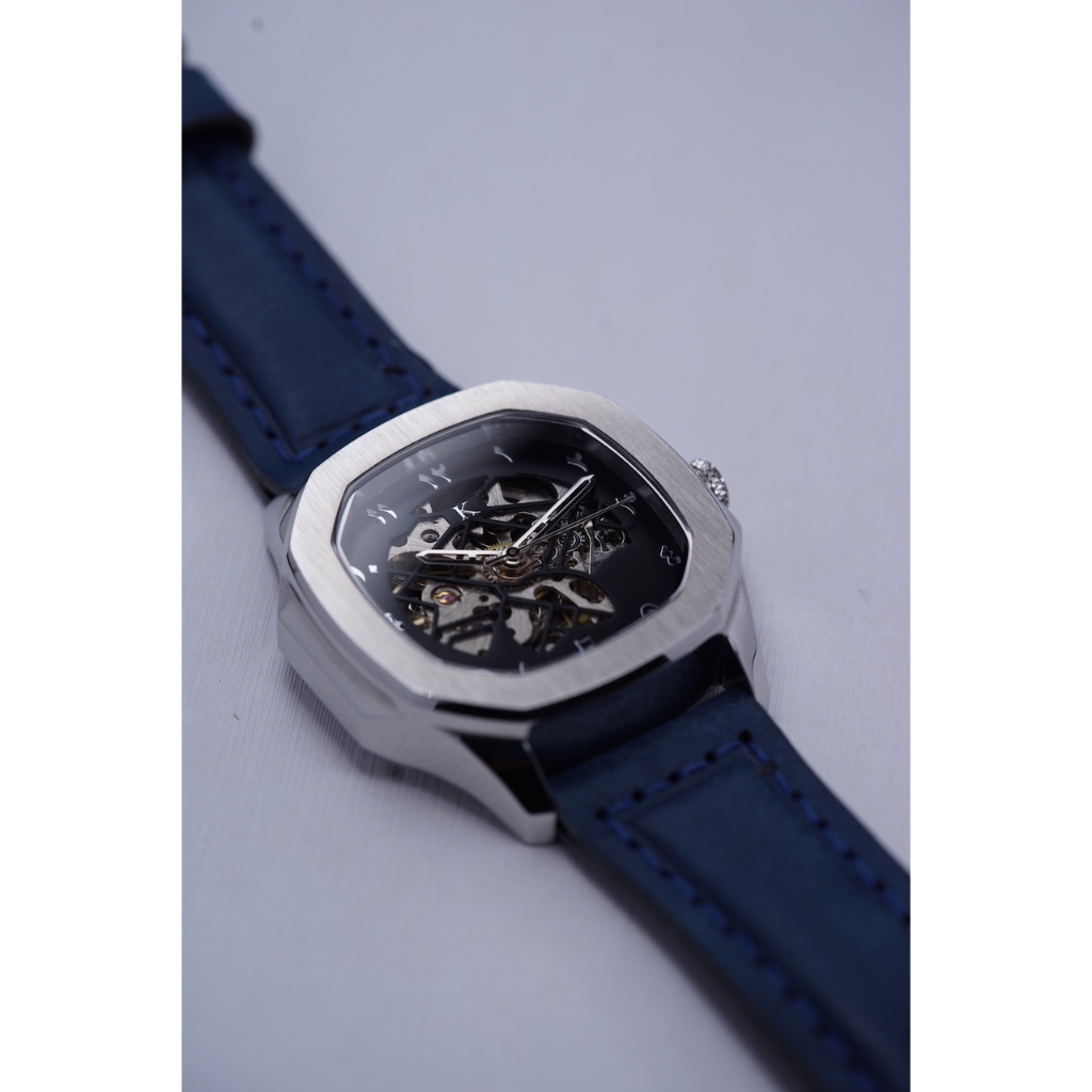 Combo đồng hồ nam KLEIN Malik Sliver x Dây da bò Handmade