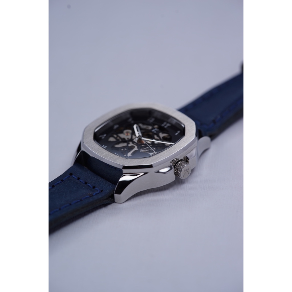 Combo đồng hồ nam KLEIN Malik Sliver x Dây da bò Handmade