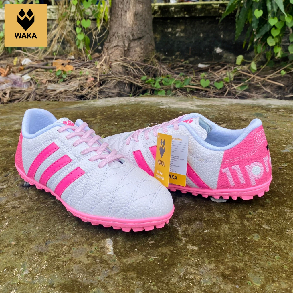 Giày đá bóng nam 3 sọc Toni Kroos 11 PRO da nhăn và 3 sọc WAKA đế cao su tại Phủi K&C