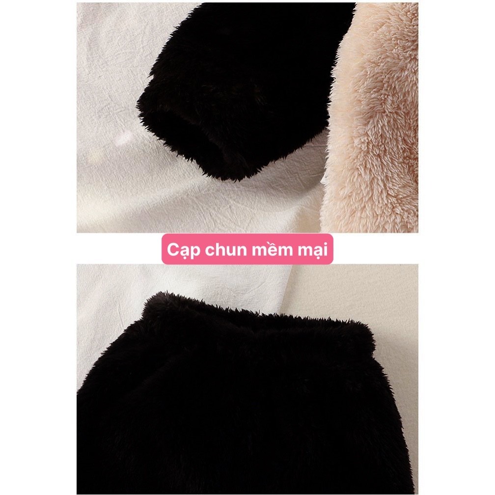 Bộ lông cừu trẻ em. Bộ lông bé trai và bé gái có mũ dễ thương mẫu mới 2023 hàng QC
