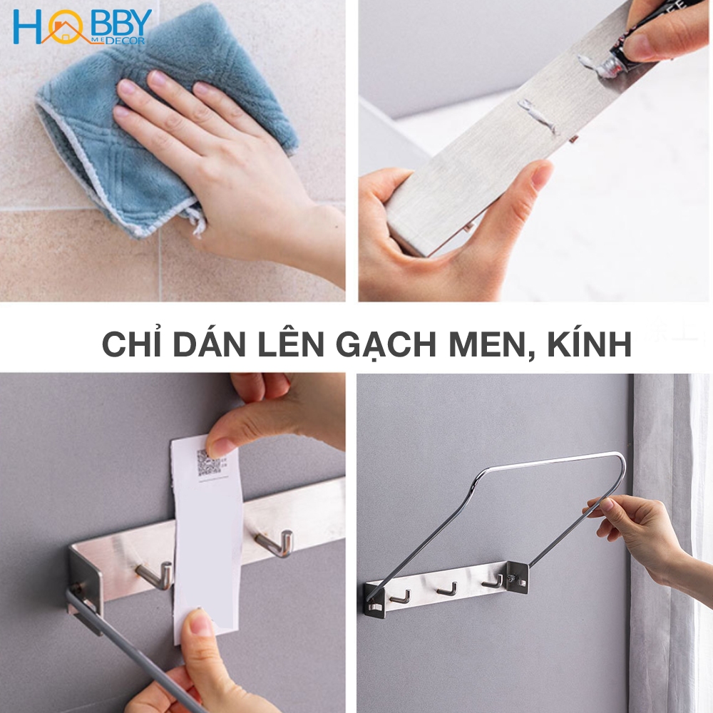 Giá treo thau chậu gắn tường Hobby home decor GTT inox 304 có keo dán