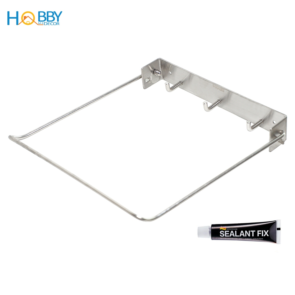 Giá treo thau chậu gắn tường Hobby home decor GTT inox 304 có keo dán