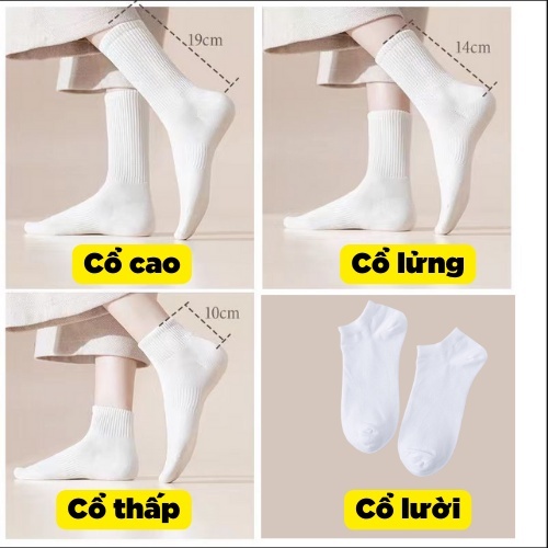 Bi tất trắng cổ cao nam nữ bản đẹp