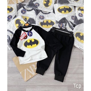 Set áo dai tay batman be trai-c223