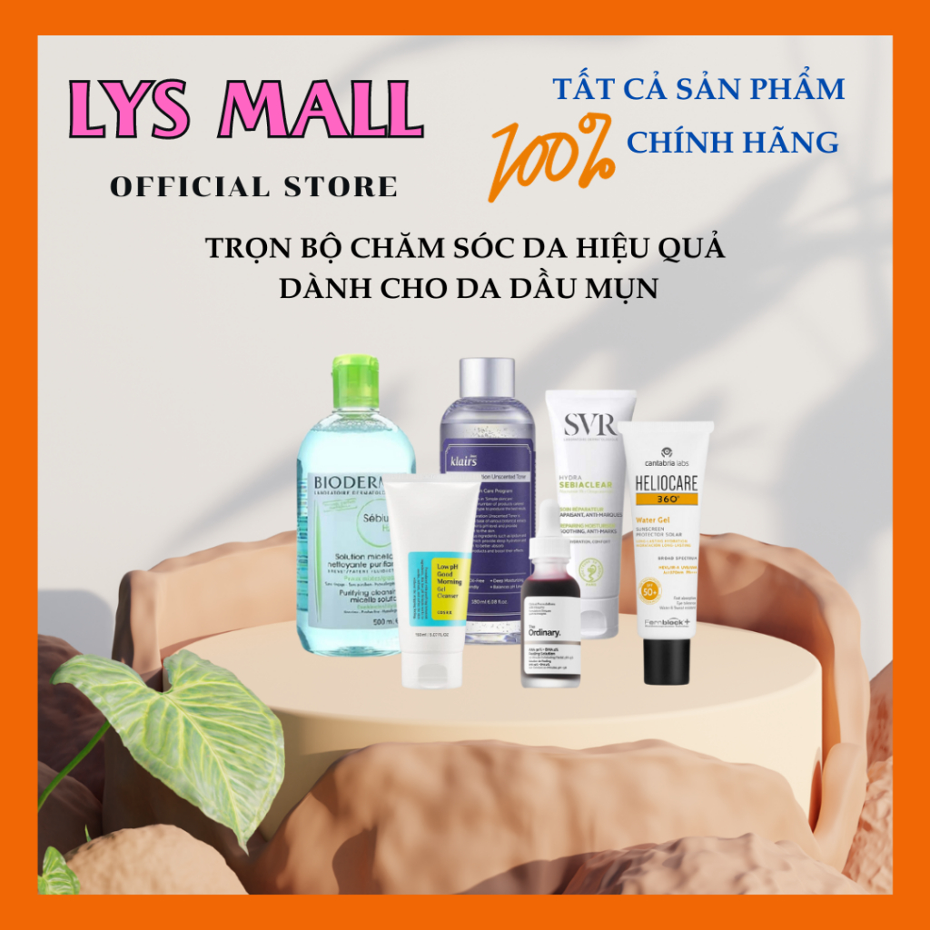 [LYS MALL] COMBO Trọn Bộ 6 Sản Phẩm SkinCare Làm Đẹp Sạch Da Lành Tính Dịu Nhẹ