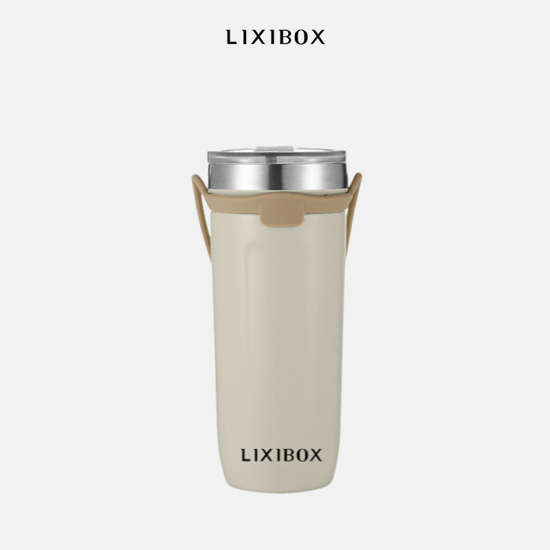 [HB Gift] Combo Ly Inox Giữ Nhiệt Lixibox Kèm Nắp Đậy 550ml & Lược gội đầu