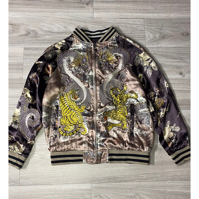 Sukajan 2hand chất lượng cao vải lụa Satin phong cách vintage