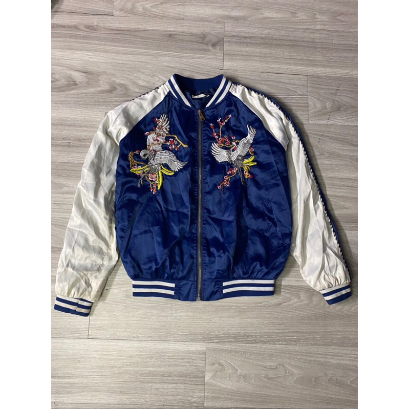 Sukajan 2hand chất lượng cao vải lụa Satin phong cách vintage