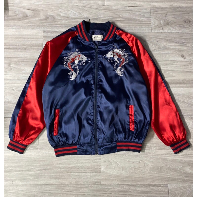 Sukajan 2hand chất lượng cao vải lụa Satin phong cách vintage