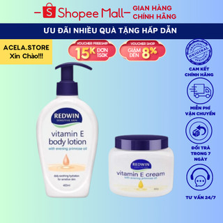 Kem dưỡng da mềm mịn Redwin Vitamin E Cream 300g xuất sứ Úc - Siêu dưỡng ẩm, ngăn ngừa nếp nhăn hiệu quả