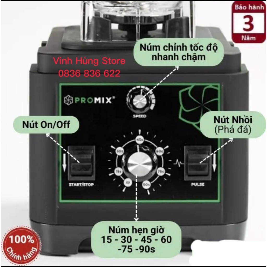 Máy xay sinh tố công nghiệp PROMIX - GEMAT  Bảo hành chính hãng 3 năm