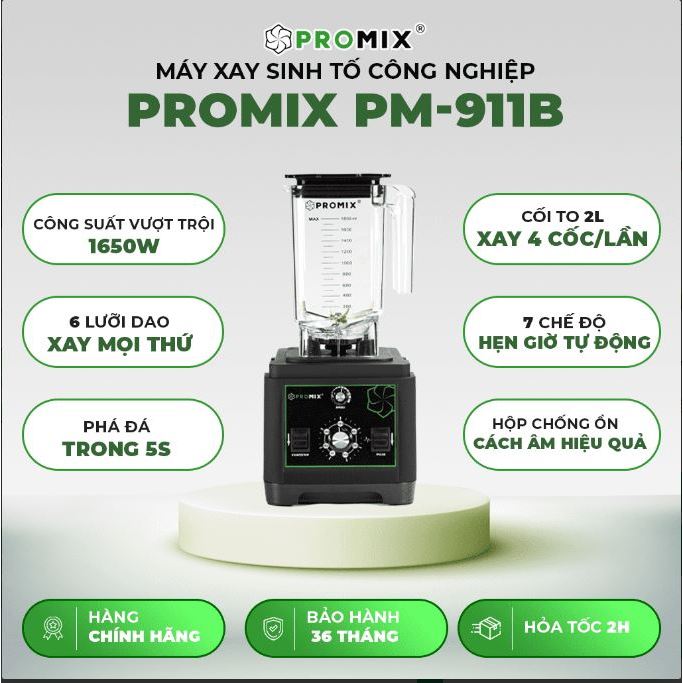 Máy xay sinh tố công nghiệp PROMIX - GEMAT  Bảo hành chính hãng 3 năm