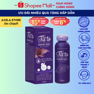 Dung dịch vệ sinh tía tô nano bạc 150ml,_ACELA STORE