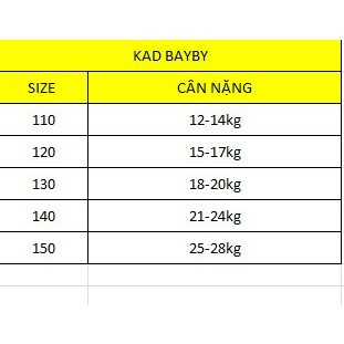 Sét KAD baby (áo + chân váy) cao cấp cho bé gái...