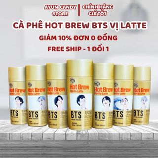  CÀ PHÊ HOT BREW BTS HÀN QUỐC 270ML VỊ LATTE - GIÚP TỈNH TÁO
