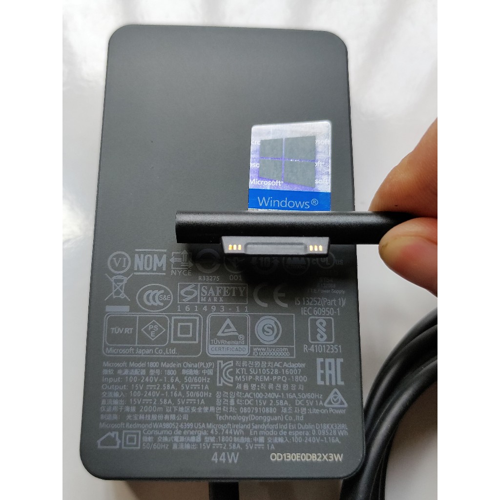 Sạc Surface Pro 4 5 6 7 8 9 10 15V-2.58A 44W , 15V-4A 65W , 15V-6.33 102W , 15V-8A 127W