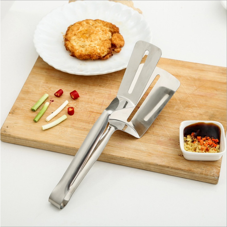 Kẹp inox gắp thức ăn xẻng lật thực phẩm chiên đồ ăn bằng inox, chống ghỉ an toàn cho người sử dụng