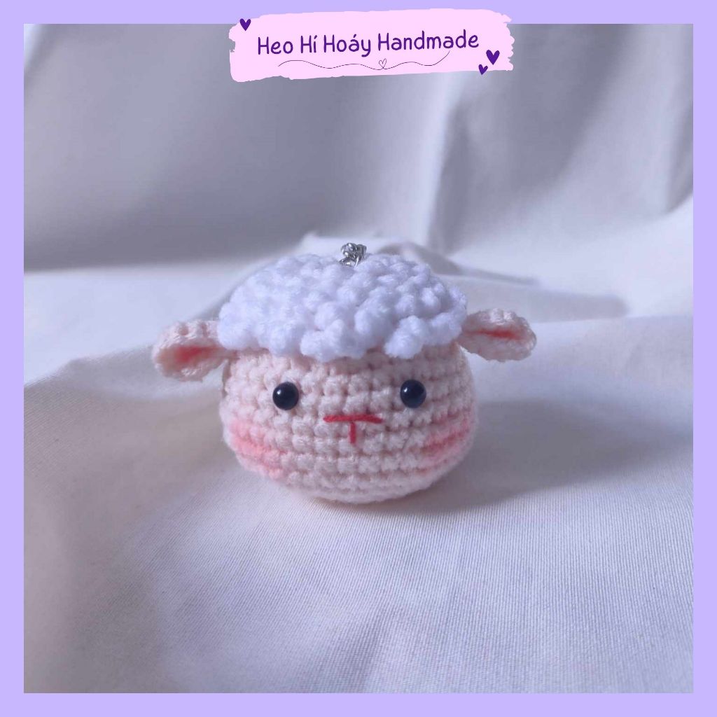 Móc khóa len hình cừu dễ thương by Heo Hí Hoáy