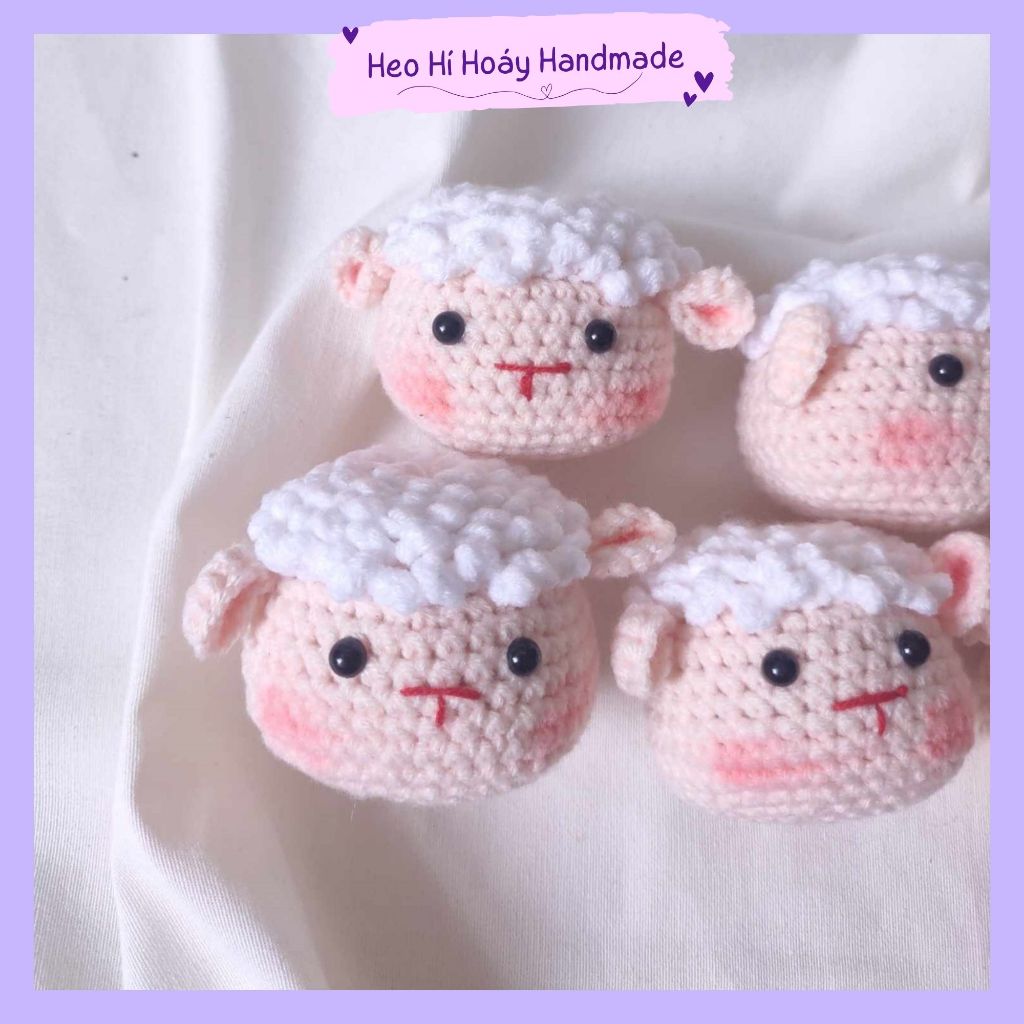 Móc khóa len hình cừu dễ thương by Heo Hí Hoáy